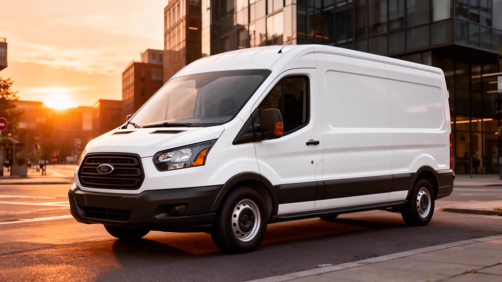 Compact white delivery van used for last-mile parcel and cargo drop-offs