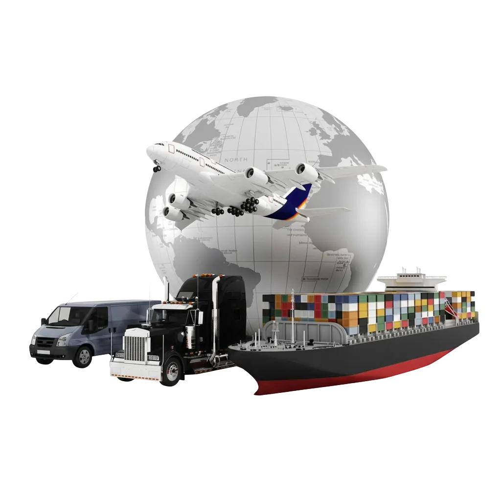 Global logistics: air freight, trucking, and ocean shipping